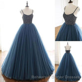 Beading Ball Gown Long Semi Formal Prom Dress,Popular Evening Dress,Fashion Winter Semi Formal Prom Dress
